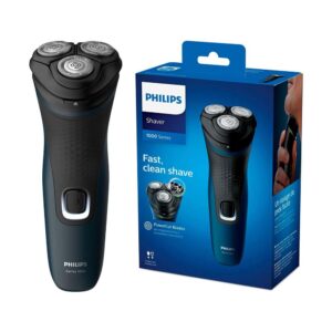 Philips Series 1000 Dry Electric Shaver PowerCut Blade 4 Directions Flex Heads Rechargeable – Black