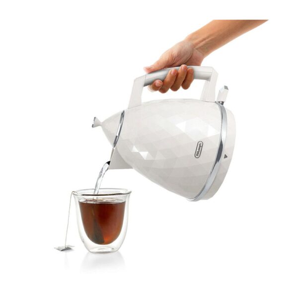 Delonghi Simbolo Jug Kettle Stainless Steel 3000W 1.7 Litres - White - Image 5