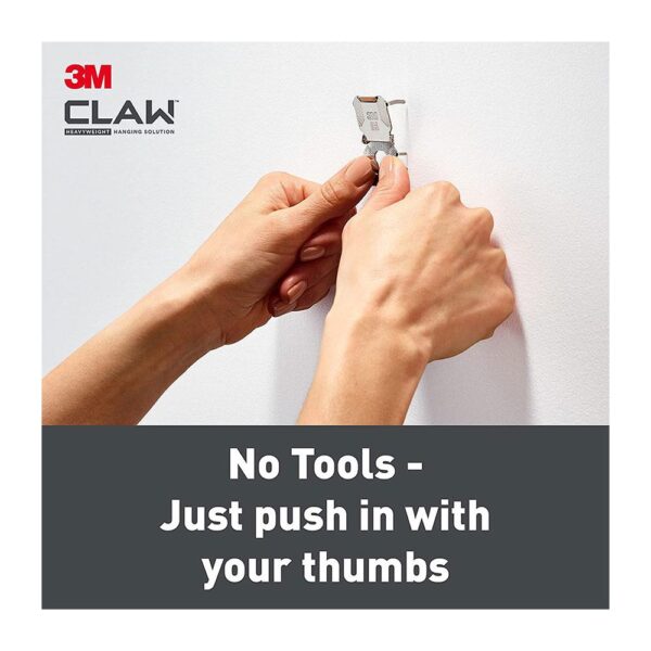 3M Claw Drywall Picture Hanger 30kg 2pk - Image 6