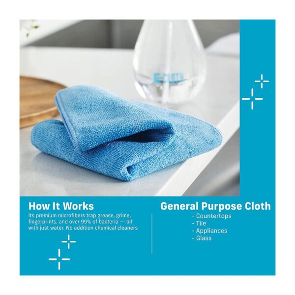 E-Cloth Essentials General Purpose Cloth 32cm x 32cm Assorted 4 Pack - Image 3