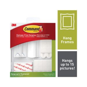 3M Command Picture Hanging Kit Small/Large Hangs Up To 15 Pictures – White