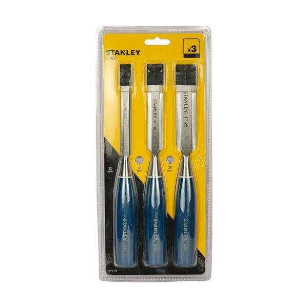 Stanley 5002 Series Bevel Edge Chisel 12mm 18mm 25mm Set - 3 Pieces - Image 5