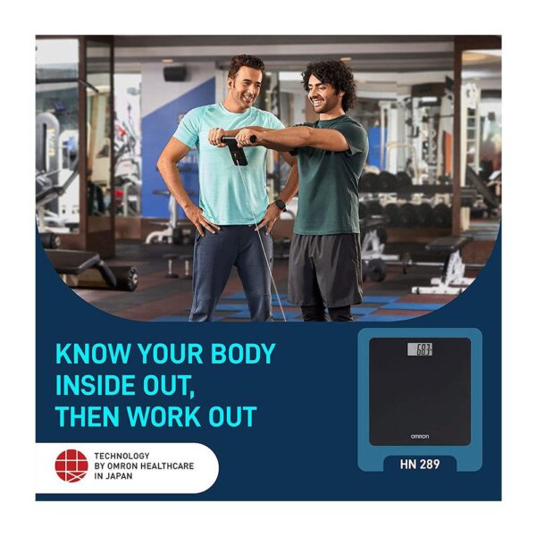 Omron Digital Bathroom Scales With KG ST And LB Measurement 150kg Weight Capacity - Midnight Black - Image 3
