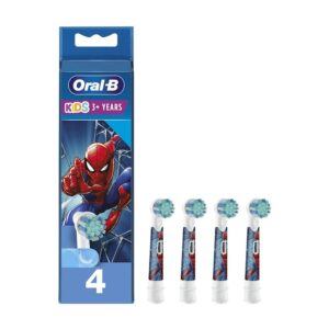 Oral-B Marvel Spider Man Kids Electric Toothbrush Replacement Brush Heads 3+ Years – 4 Pack