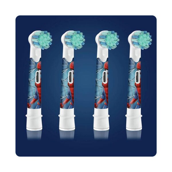 Oral-B Marvel Spider Man Kids Electric Toothbrush Replacement Brush Heads 3+ Years - 4 Pack - Image 2