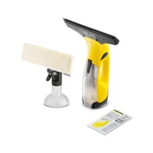 Karcher WV 2 Plus Window Vacuum With 280mm Wide Suction Head Spray Bottle With Microfibre Cloth And Charger – Yellow/Black