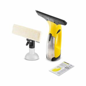 Karcher WV 2 Plus Window Vacuum With 280mm Wide Suction Head Spray Bottle With Microfibre Cloth And Charger – Yellow/Black