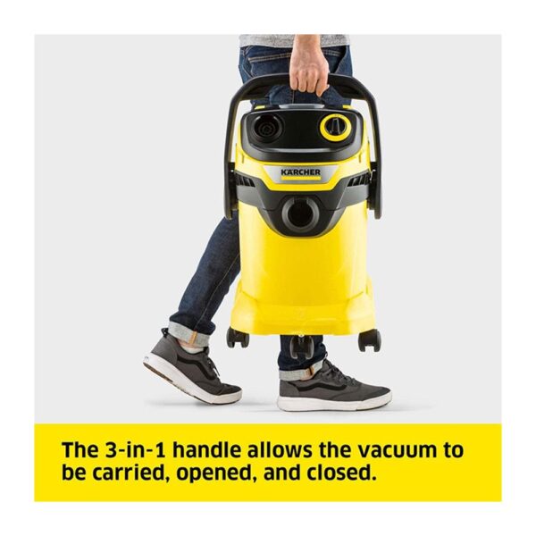 Karcher WD5 Wet And Dry Vacuum Cleaner 1100W 25 Litres 240V - Yellow/Black - Image 3