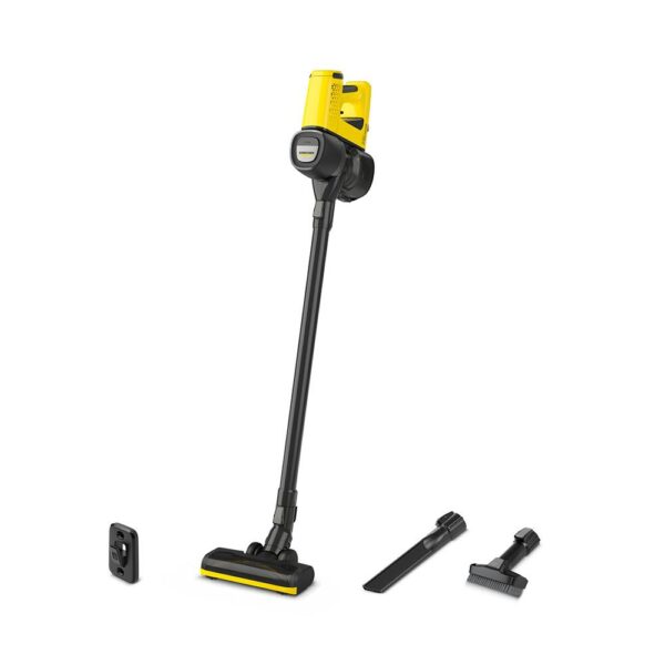 Karcher VC4 Cordless Stick Vacuum Cleaner 21.6V Battery 140W 650ml 240V - Yellow/Black - Image 2