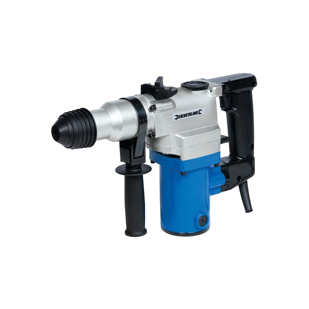Silverline DIY SDS Plus Hammer Drill 850W 230V Blue Grey