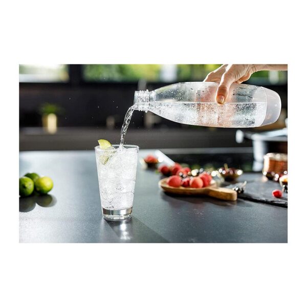SodaStream Terra Sparkling Water Maker Machine And 1 Litre Reusable Water Bottle With 60 Litre Quick Connect CO2 Gas Cylinder – Black - Image 6