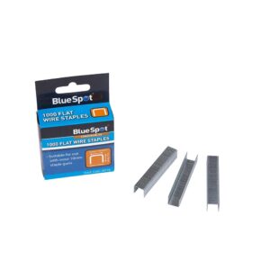 Blue Spot Tools 10mm Crown Flat Wire Staples T50 Type – Silver