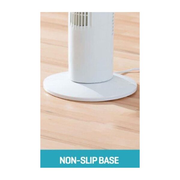 Daewoo 32 Inch Slimline Tower Fan Instant Cool Air With 3 Speed Settings Oscillation - White - Image 3