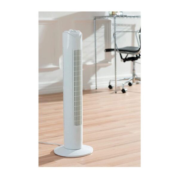 Daewoo 32 Inch Slimline Tower Fan Instant Cool Air With 3 Speed Settings Oscillation - White - Image 5