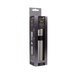 KitchenCraft MasterClass Oil Mist Sprayer Bottle Stainless Steel Pump Action 150ml – Silver