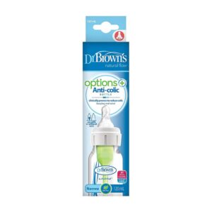 Dr. Brown Options+ Anti-Colic Baby Feeding Bottle With Level 1 Teat Narrow Neck 120ml – 1 Pack