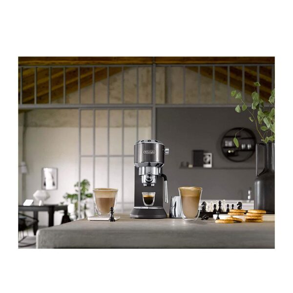 Delonghi Dedica Arte Barista Pump Manual Espresso Coffee Maker With Milk Frothing 1300W 1.1 Litre - Grey - Image 7