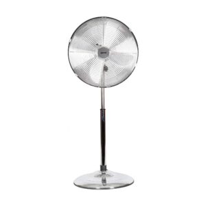 Igenix 16 Inch Pedestal Fan Oscillation Function Height Adjustable 3 Speed Settings 55 W – Chrome