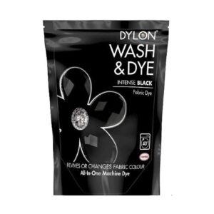 Dylon Wash & Dye Fabric Dye 350g For Clothes And Soft Furnishings – Intense Black