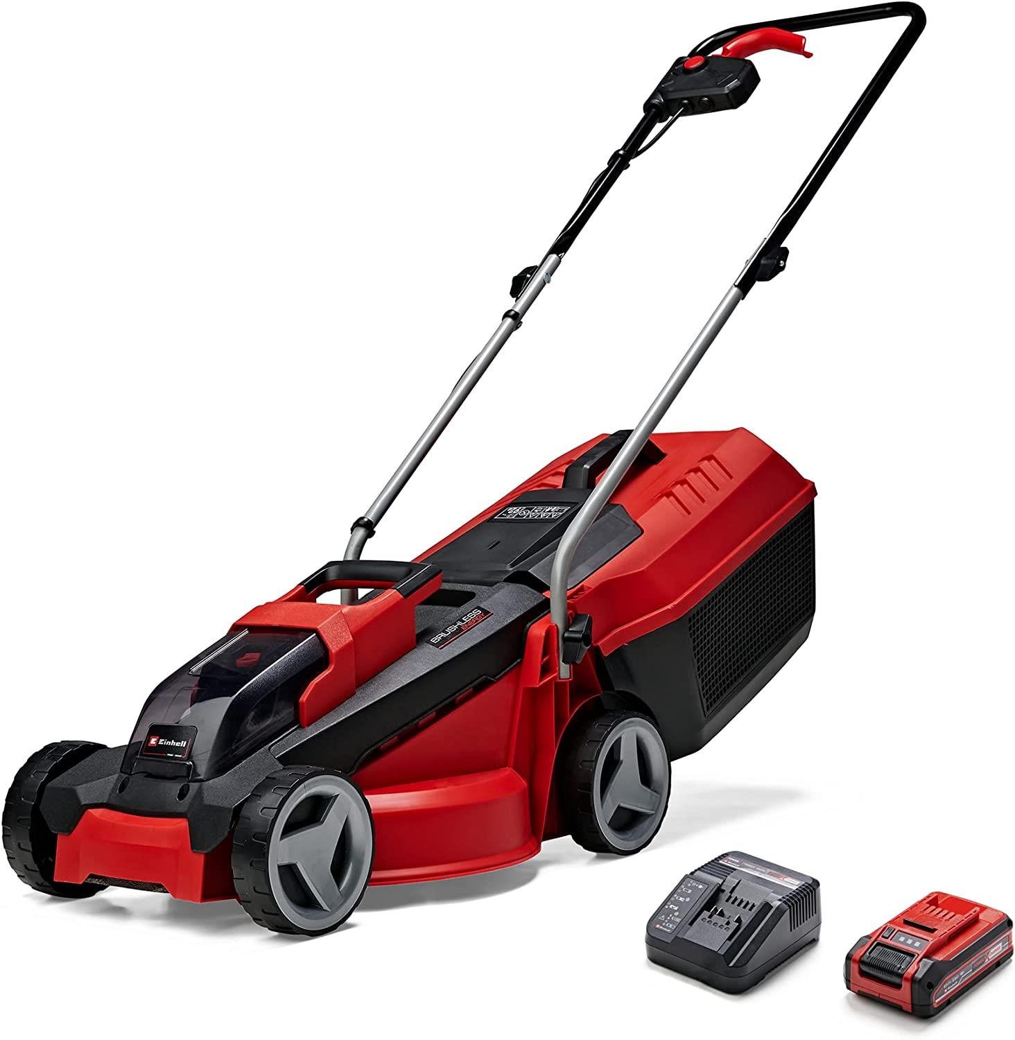 thumbnail image 2 of Einhell GE-HM 18/38 Li Cordless Manual Lawn Mower – Solo Power X-Change (18V, Ball Bearing Cutting Axle With 5 Blades) Delivered Without Battery Or Charger 2 of 10