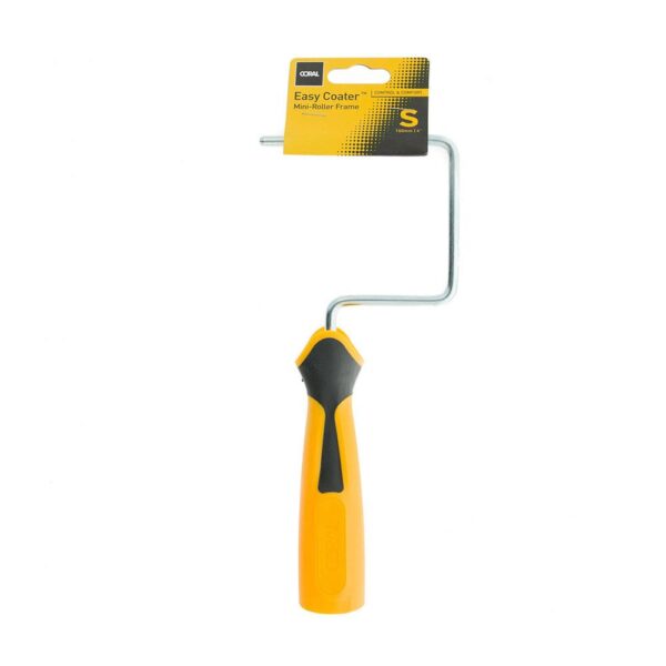 Coral Easy Coater Mini Paint Roller Frame With Soft Grip Handle 4 Inch - Yellow - Image 5