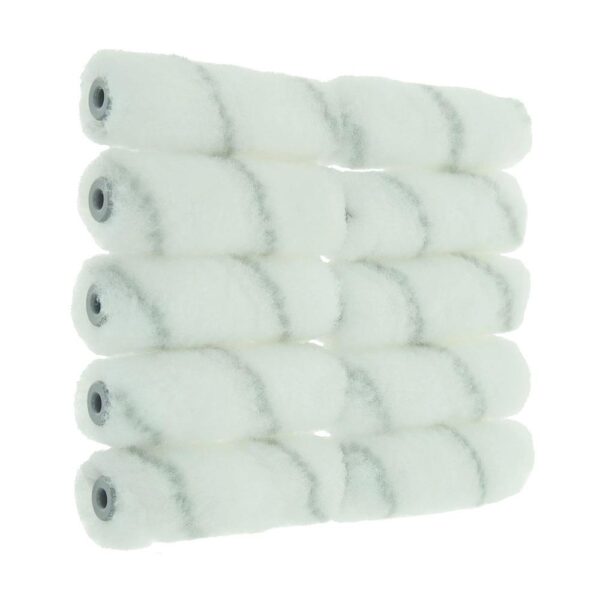 Coral Endurance 4 Inch Paint Roller Cover With Solvent Resistant Nylon Sleeve Fabric - 10 Piece Pack Set - Image 5