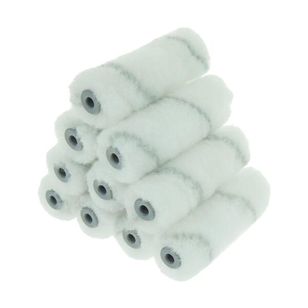 Coral Endurance 4 Inch Paint Roller Cover With Solvent Resistant Nylon Sleeve Fabric - 10 Piece Pack Set - Image 8