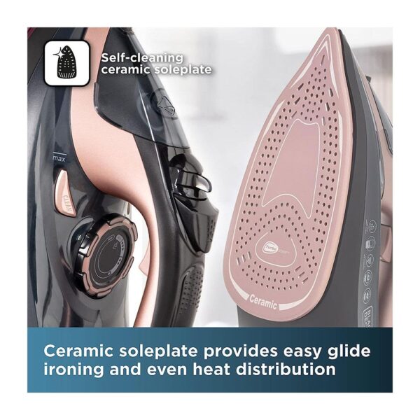 Black & Decker Linen Care Steam Iron Cord/Cordless 2600W 330ml Water Tank - Black And Rose Gold - Image 5