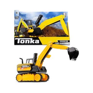 Tonka Steel Classics Mighty Excavator Kids Construction Toys – Yellow/Black