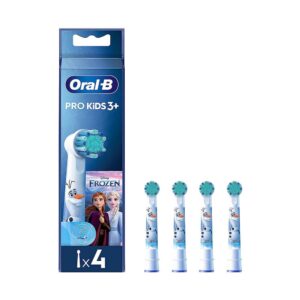 Oral-B Pro Disney Frozen Kids Electric Toothbrush Head Extra Soft Bristles 4 Pack – White