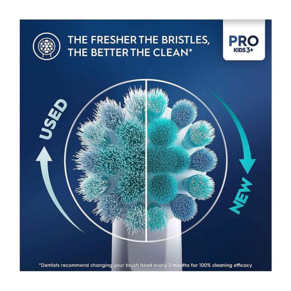 Oral-B Pro Disney Frozen Kids Electric Toothbrush Head Extra Soft Bristles 4 Pack - White - Image 3