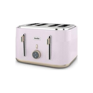 Breville Obliq 4 Slice Toaster With Defrost Reheat High Lift Function 2100W – Lilac And Pale Gold