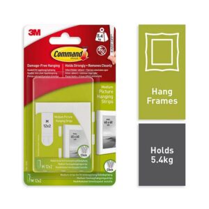 3M Command Picture Hanging Strips Medium 12 Sets Of Medium Strips Value Pack – White