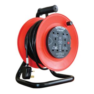 Infapower 4 Socket 13 Amp 50 Meter Reel – Red/Black