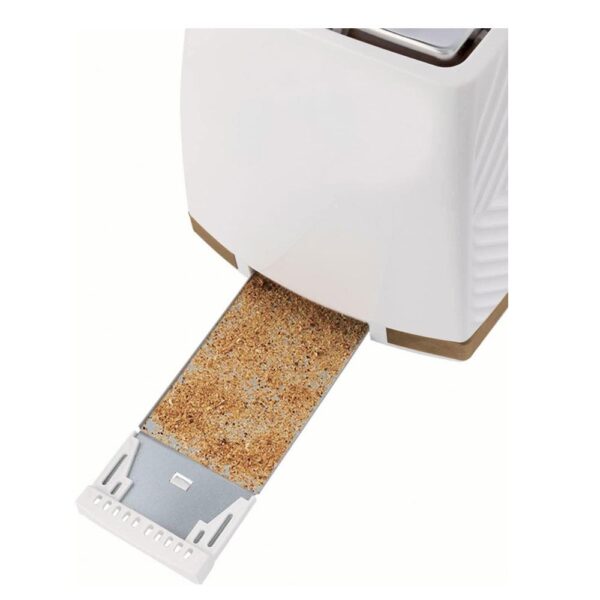 Russell Hobbs Groove 2 Slice Toaster With Frozen Cancel And Reheat Settings 850W - White - Image 3