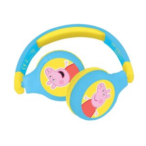 Lexibook Peppa Pig Bluetooth And Wired Foldable Headphones – Yellow/Blue