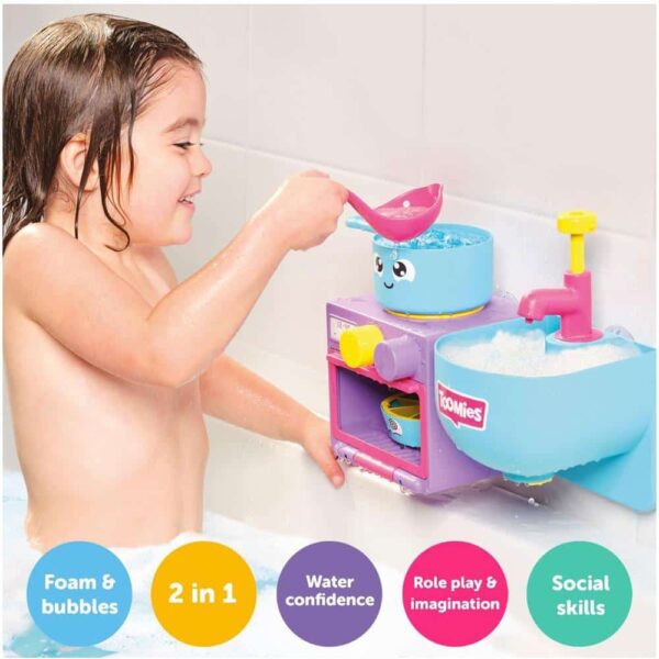 Tomy Toomies Bubble And Bake Bathtime Kitchen Kids Toddlers Toys - Multicolour - Image 2