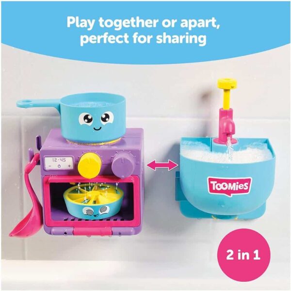 Tomy Toomies Bubble And Bake Bathtime Kitchen Kids Toddlers Toys - Multicolour - Image 5