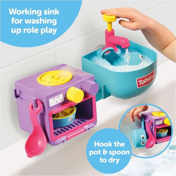 Tomy Toomies Bubble And Bake Bathtime Kitchen Kids Toddlers Toys - Multicolour - Image 7