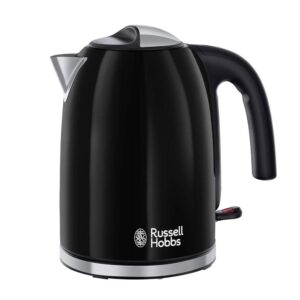 Russell Hobbs Colors Plus Electric Jug Kettle Stainless Steel 3000W 1.7 Litre – Black