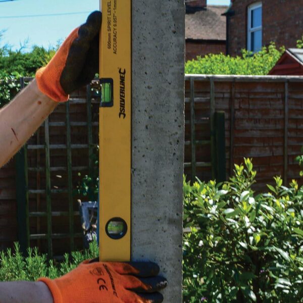 Silverline Spirit Level 600mm Aluminum - White/Yellow/Black - Image 5