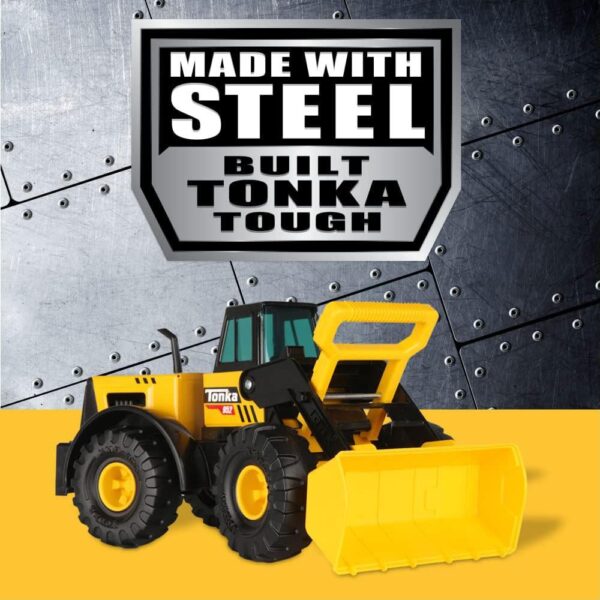 Tonka Steel Classics Mighty Front Loader Kids Construction Toys - Yellow/Black - Image 2