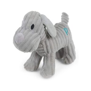 Petface Little Freddi Cord Plush Puppy Dog Toy – Grey
