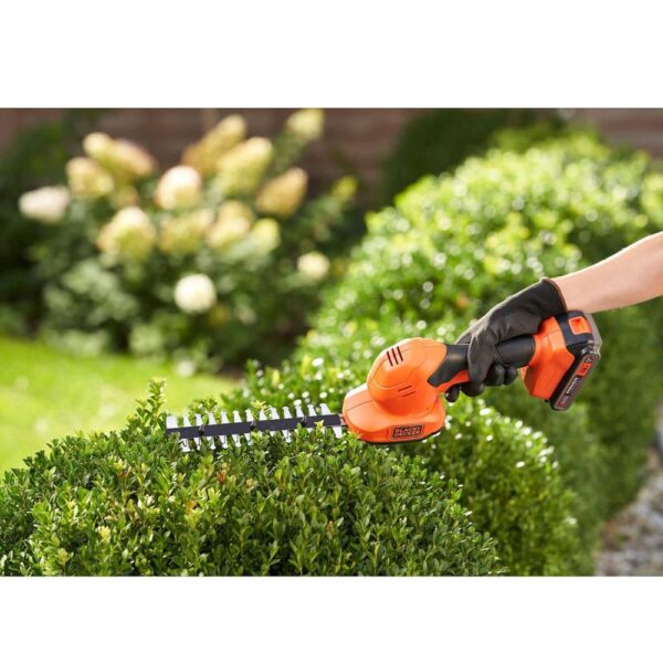 Black & Decker 18V Cordless Shear Shrubber Without Battery - Orange/Black - Image 8