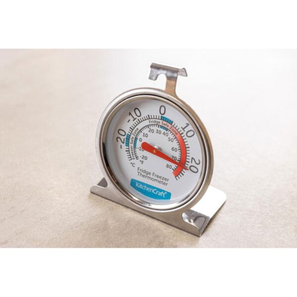 KitchenCraft Dial Type Freezer Fridge Thermometer Stainless Steel - Silver - Image 7