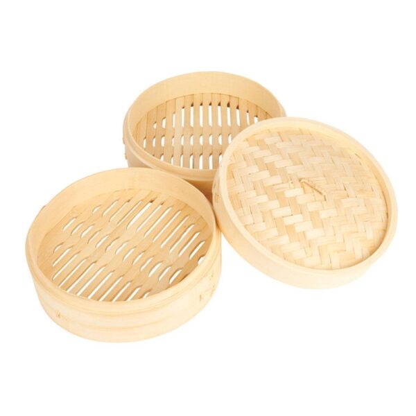 KitchenCraft World of Flavours Oriental Large Two Tier Bamboo Vegetable Steamer Basket - Beige - Image 5