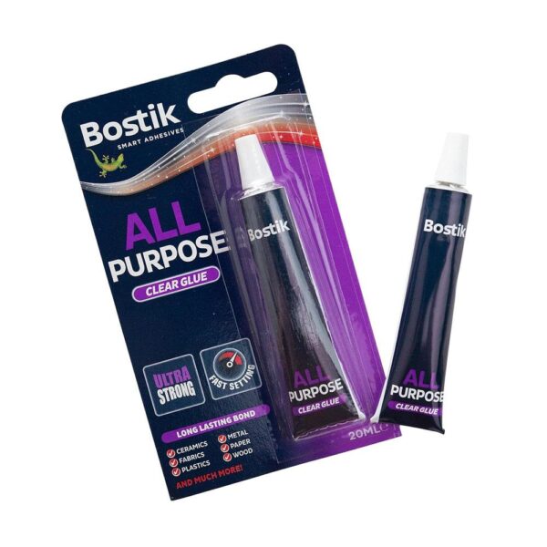 Bostik All Purpose Adhesive Clear Glue For Minor Household Repairs - 20ml - Image 2