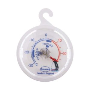 Brannan Dial Fridge Or Freezer Thermometer For Refrigeration Temperature Control – White