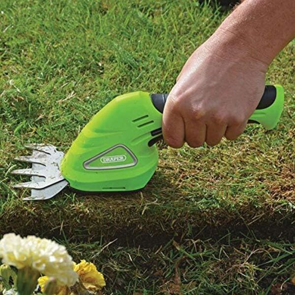 Draper 7.2V Cordless Grass And Hedge Shear Kit - Green - Image 4