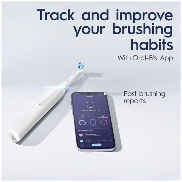 Oral-B iO4 Electric Toothbrush 4 Modes With Teeth Whitening  UK 2 Pin Plug - White - Image 5